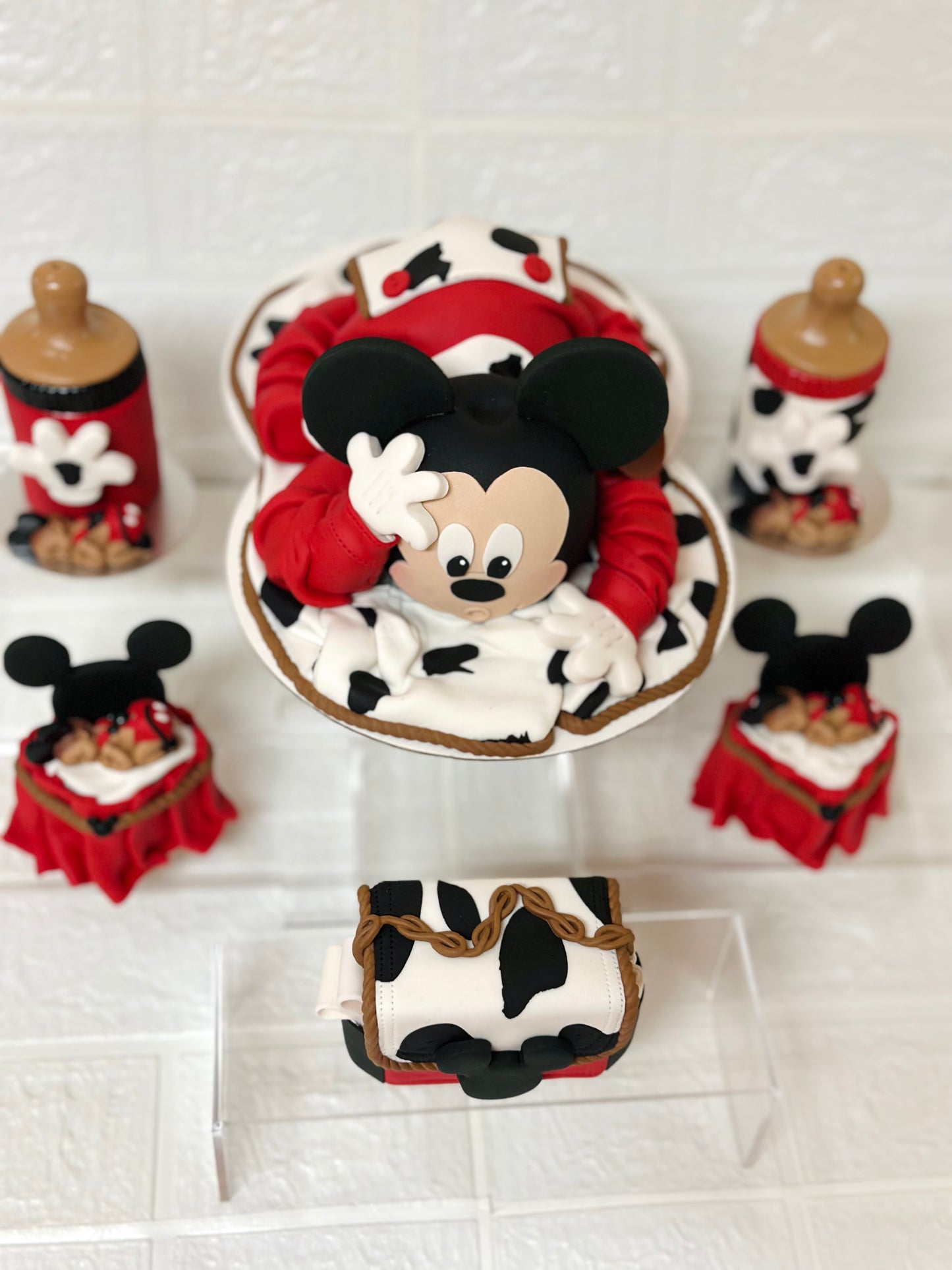 BABY COWBOY MICKEY APPLE & TREAT ACCESSORIES (BABY SHOWER)