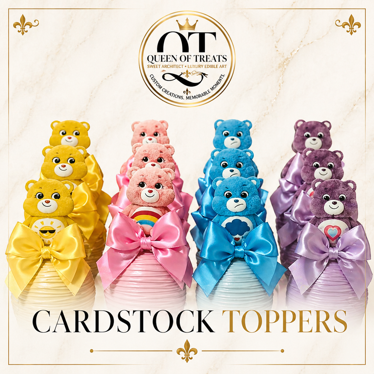 CARDSTOCK TREAT TOPPERS with/without a CRICUT
