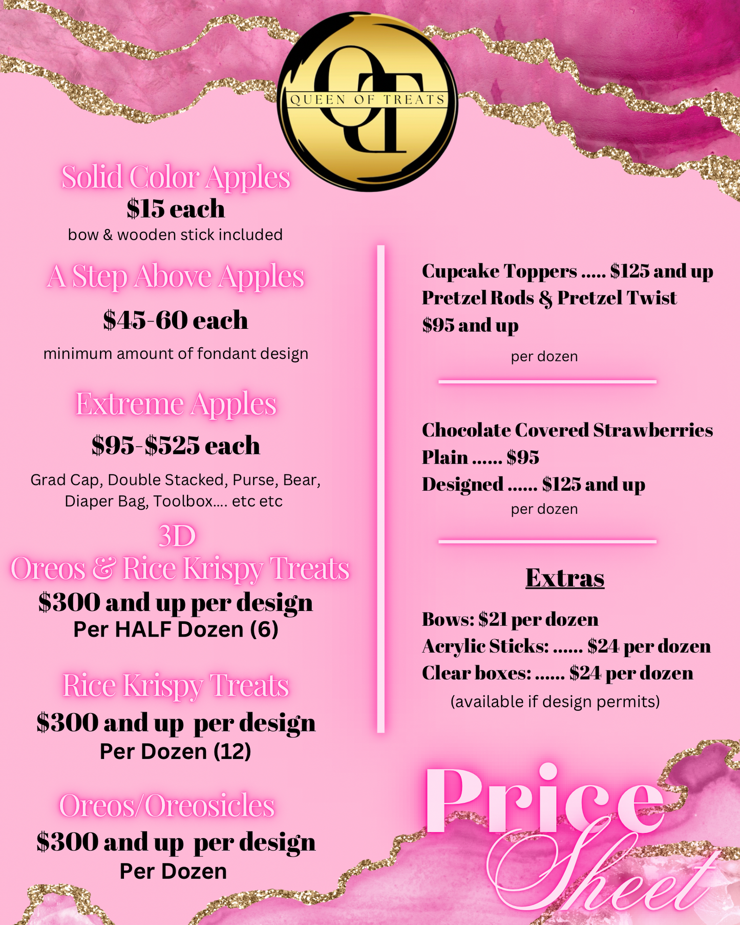 PRICE SHEET