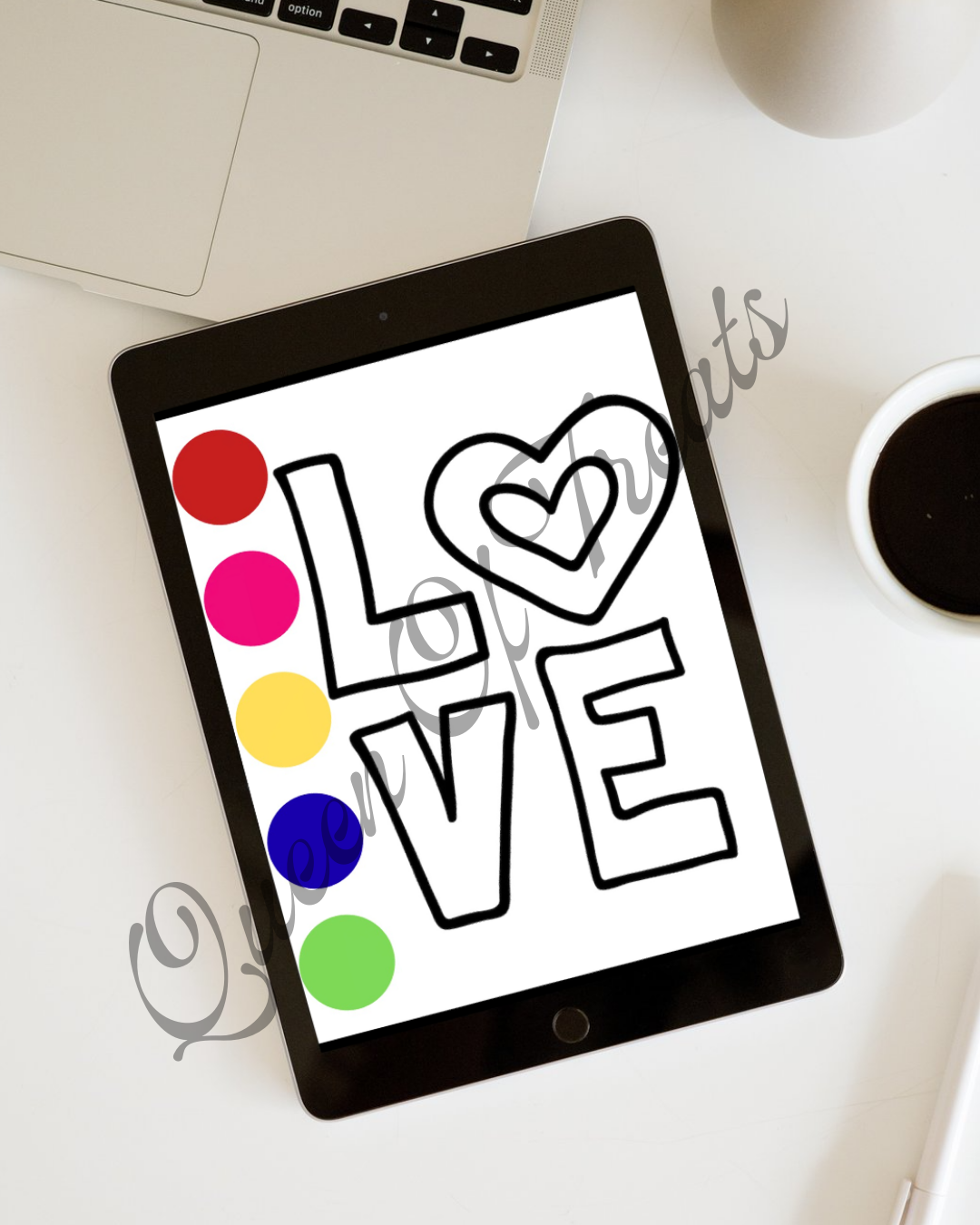 Love W/paint palette