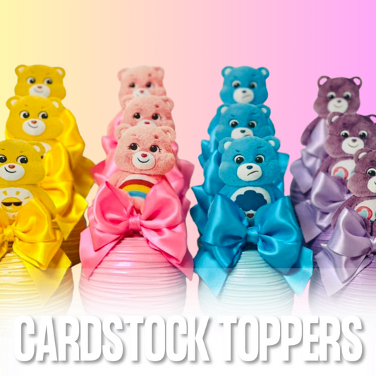 CARDSTOCK TREAT TOPPERS with/without a CRICUT