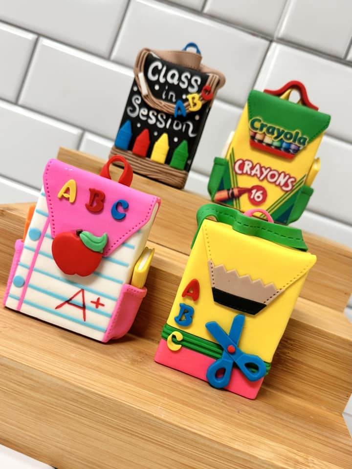 School Rice Krispy Mini Bookbags Tutorial Set