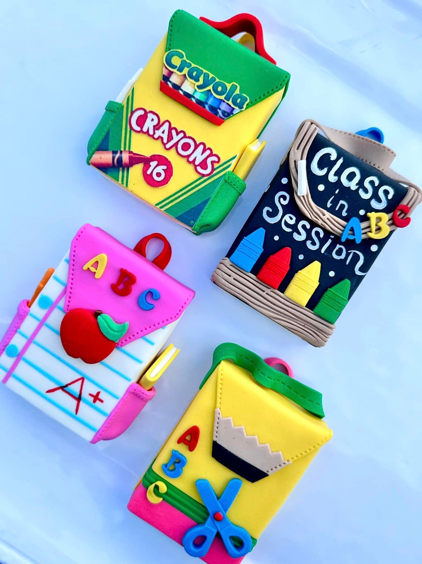 School Rice Krispy Mini Bookbags Tutorial Set